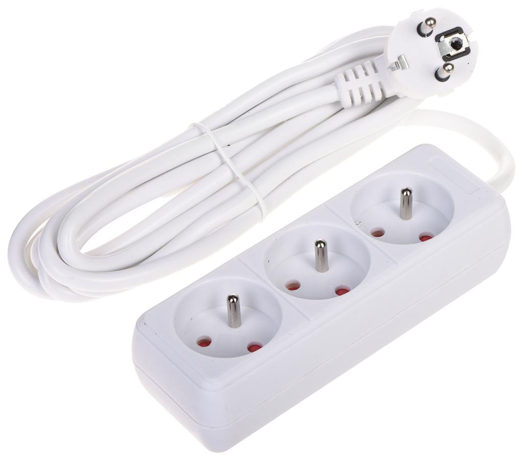 Power Strip Pr-3M-3G/W (3 Sockets) 2.8M