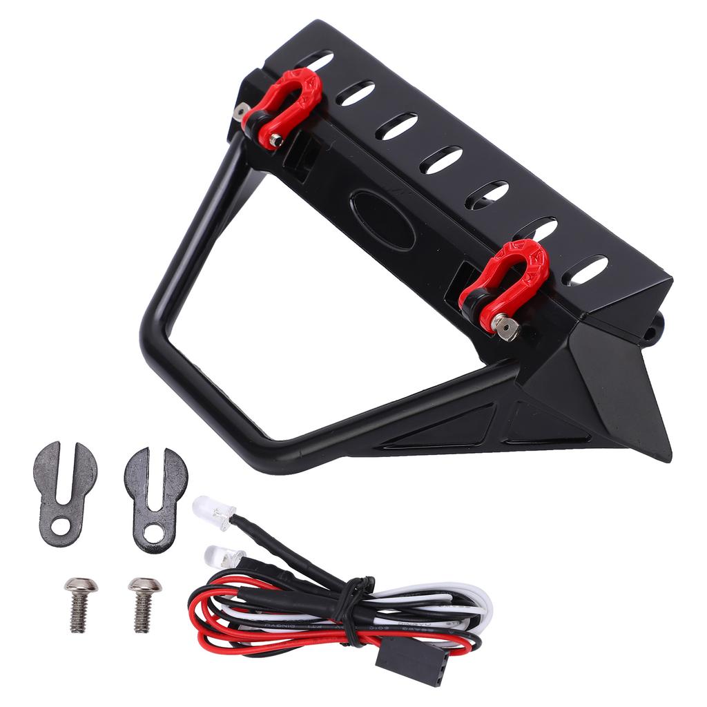 RC Stinger Передний бампер со светодиодной подсветкой для Axial Scx10 II III Поколения 110 RC Автомобиль Трапециевидный