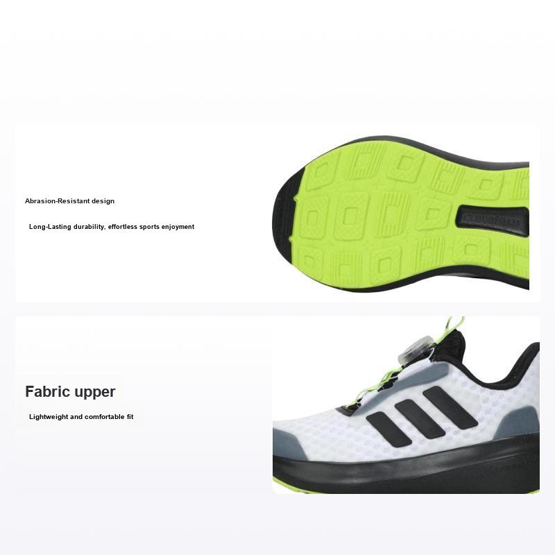 adidas Fortarun 3.0 Boa Легкие Прочные Низкие Кроссовки для Бега Детские Кроссовки Белый Черный JP5804