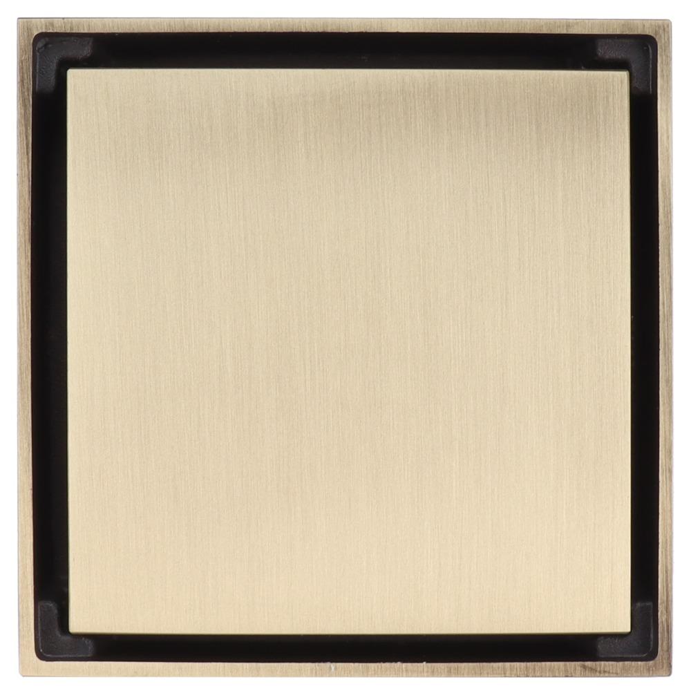 10x10cm/3.9x3.9in Shower Floor Drain Brass Material Floor Drain Strainer  Hotel Use