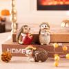Valery Madelyn Autumn Ornaments, Seasonal Decor, Cute Hedgehog Set of 3 Figurines, Objects, Interior Decor, Outdoor Decor, Statues, Autumn Garden,