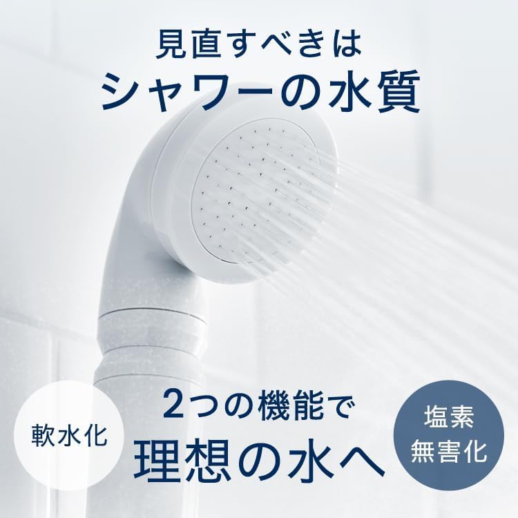 ionac replacement water shower chlorine beautiful easy to made in Japan [Official Store] 2-piece set, filter, softening, head, detoxification, skin,