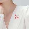 Blucome Модная женская брошь с красным бантом, новая зимняя универсальная булавка, темпераментный корсажный костюм, свитер, пальто, аксессуары