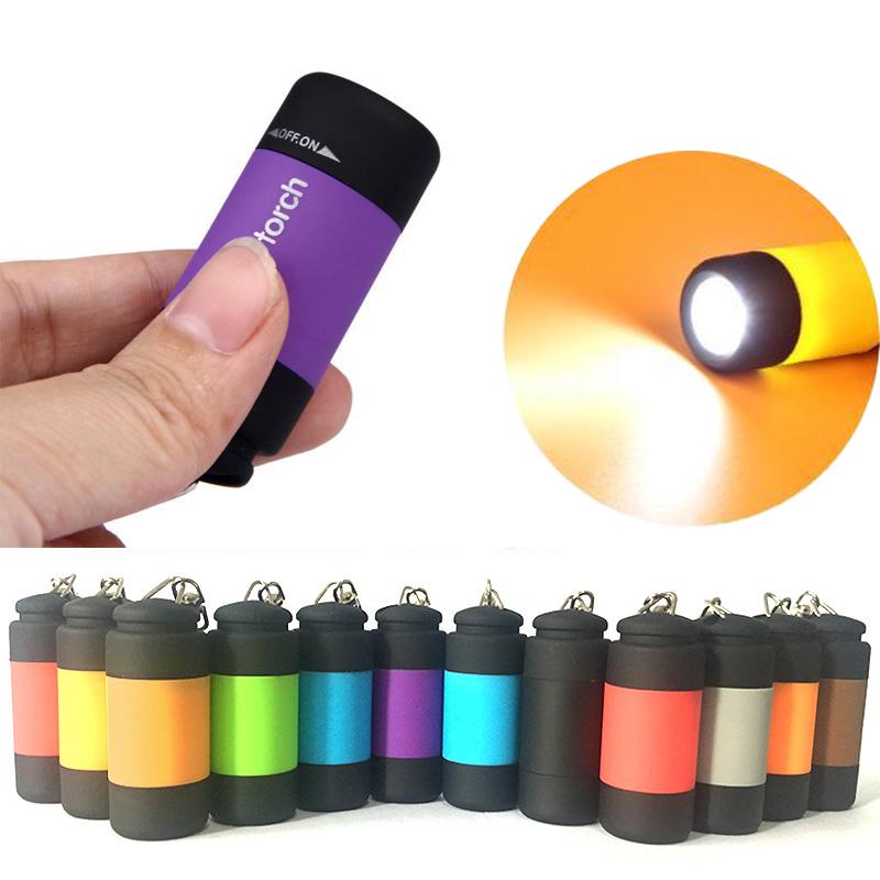 Mini Keychain Torch USB Rechargeable Flashlight Lamp 0.5W 25Lm Electric Torch