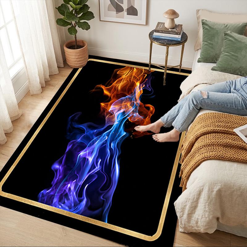 Flame Dance Living Room Nonslip Area Rug Soft Carpet For Bedroom Game Playroom Sofa Office Home Decor Doormat Christmas Gift C9301308