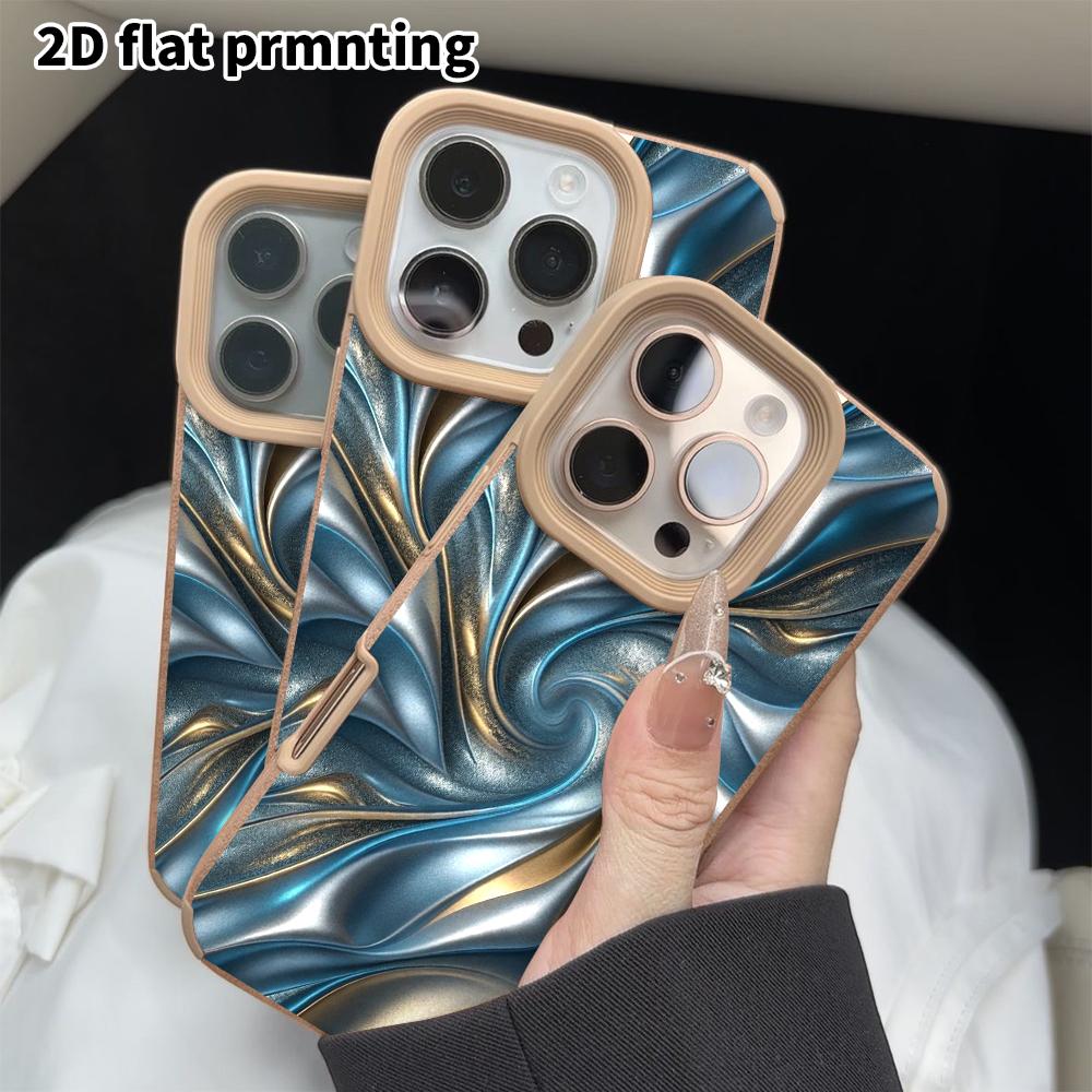 Чехол для телефона: 2D плоская овечья кожа подходит для iPhone 18 17 16 15 14 13 Pro пленка защитный чехол, розовый зеркальный металл, рождественский и хэллоуинский подарок