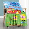 Peppa Pig Personalized Name Blanket Cozy Customizable Blanket Comfortable Great for Bed Sofa Living Room Livingroom Ideal for All Seasons
