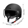 Electric Motorcycle Helmet Motor Car Scooter Bike Men Woman Open Face Half Helmet Anti-UV Safety Hat Bicycle Cap with Goggles