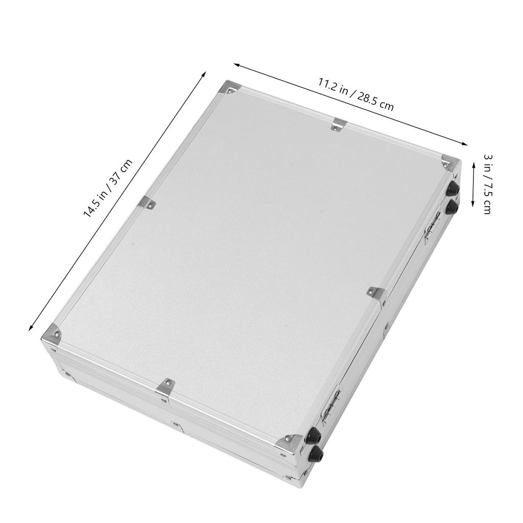 FRCOLOR Алюминиевый кейс для инструментов Ящик для инструментов Алюминиевый кейс Ящик для инструментов Ящик для хранения инструментов Ящик для аксессуаров Белый (3728.57.5см)