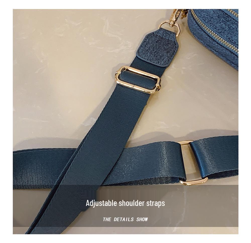 2025 Women's Embroidered Canvas Camera Bag - Small Square Crossbody with Wide Shoulder Strap for Phone & Commute