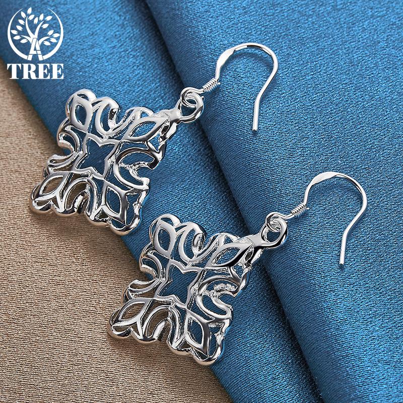 Ювелирные изделия из стерлингового серебра 925 пробы с геометрическими подвесками и серьгами