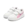Puma Evolve Court V Удобные Прочные Модные Спортивные Универсальные Низкие Кеды для Скейтбординга Детские кроссовки Белый Розовый 389145-05