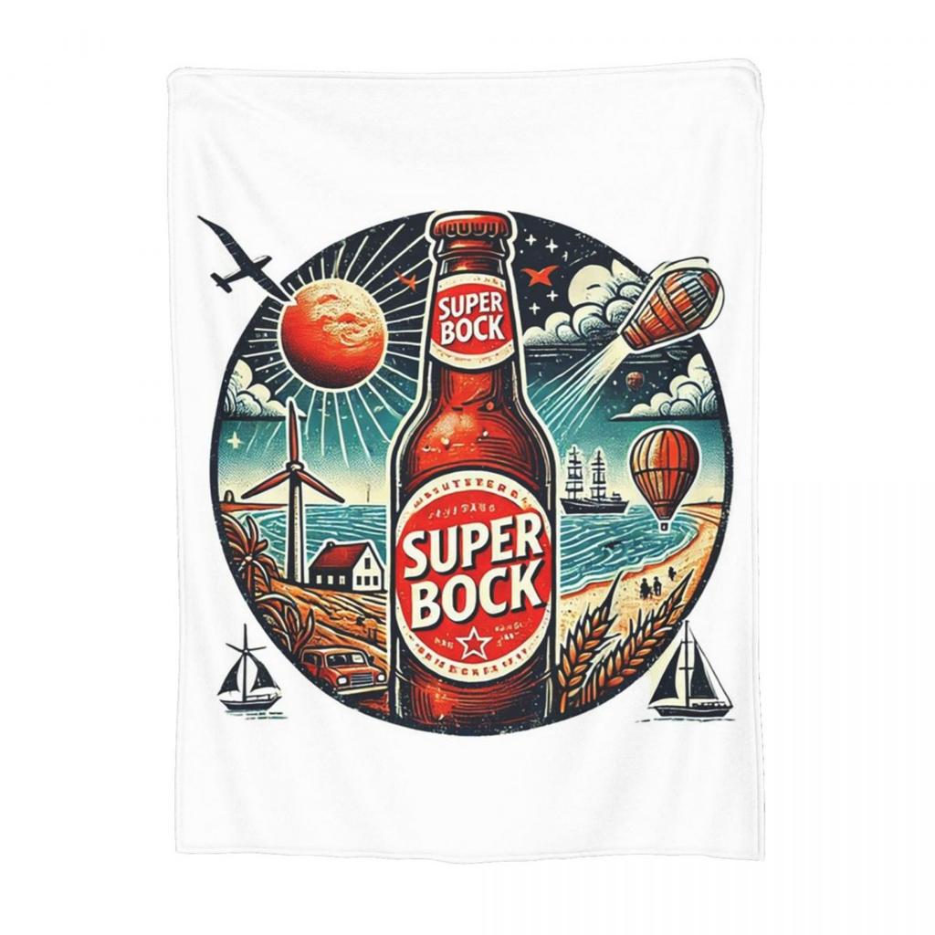 Super Bock Since Logo Anime Blanket Fleece Sofa Throw Blanket Lightweight for Couch Bedding Office Throws Bedspread Quilt