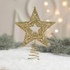 Золотая блестящая рождественская елка, верхушка из железной звезды, рождественские украшения для дома, рождественские елочные украшения, Новый год 2023