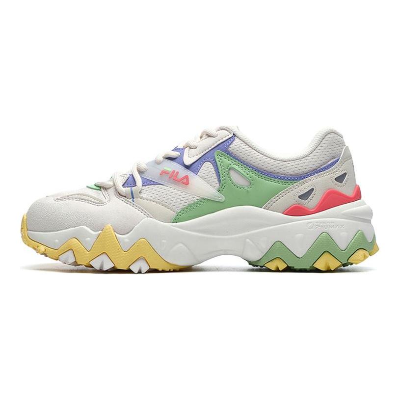 FILA Fellow European Edition 2 Synthetic Leather Low top Casual Shoes Women's White Green Purple F12W211131FJJ