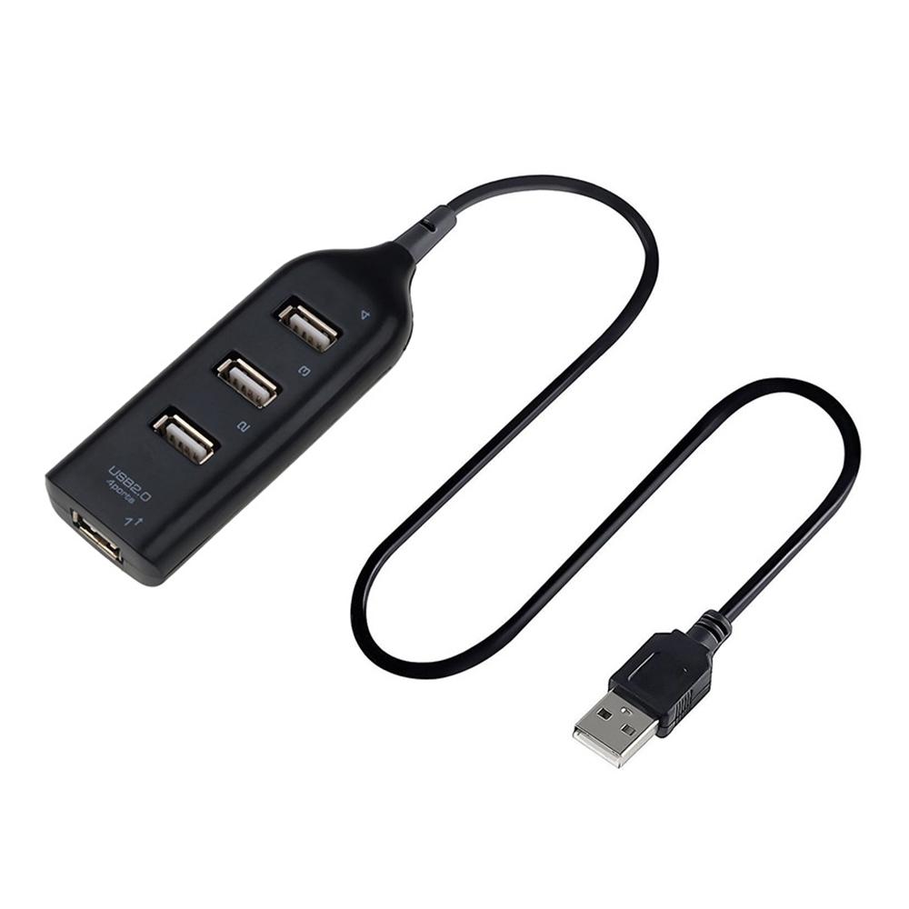 USB-хаб на 4 порта 44 см Портативный USB 2.0 1.1 Сплиттер Поддерживает зарядку Скорость передачи данных 480 Мбит/с Высокая скорость для ПК