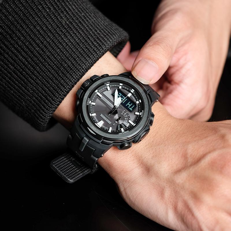 Casio Мужские часы PRO TREK Черные PRW-6100Y-1BPR PRW-6100Y-1BPR