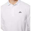J. Lindeberg Logo Ribbed Long Sleeve Polo Shirt Men tops White GMJT10690-0000