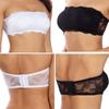 Sexy Hollow Lace Lingerie Fashionable Women Bra Solid Color Strapless Invisible Anti-glare Bra
