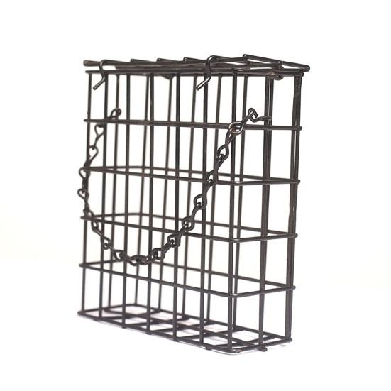 Suet Cage Bird Feeder Outdoor Garden Iron Cages Outside Hanging Suet Feeder