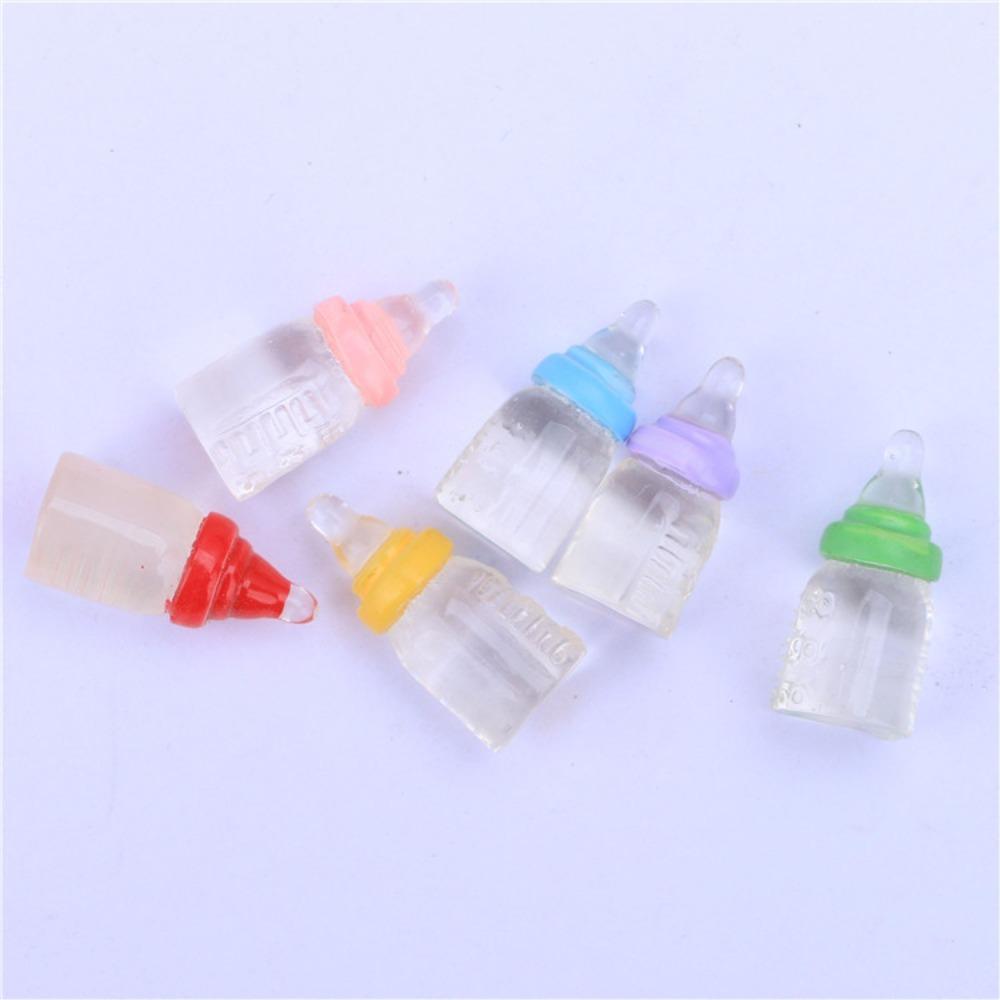 5pcs Baby Bottle Model Simulation Mini Milk Bottle Kids Feeding Bottles Toys  Dollhouse Accessories