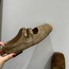 Версия из коровьей кожи коричневые ретро туфли Мэри Джейн с квадратным носком женские 2025 новые корейская версия французские туфли-лодочки женская обувь