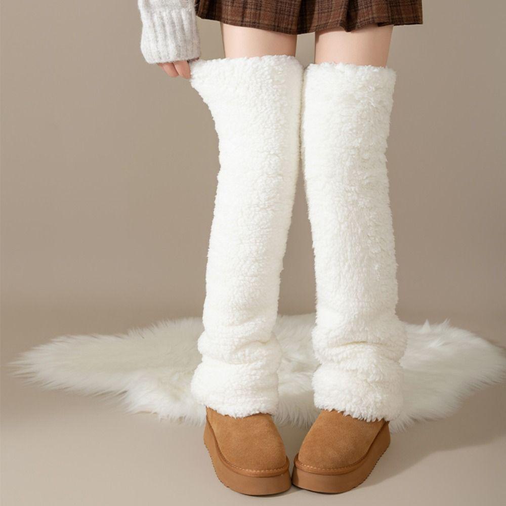 Thicken Warm Winter Foot Cover Hosiery Floor Plush Stockings Cute Coral Fleece Stockings Winter