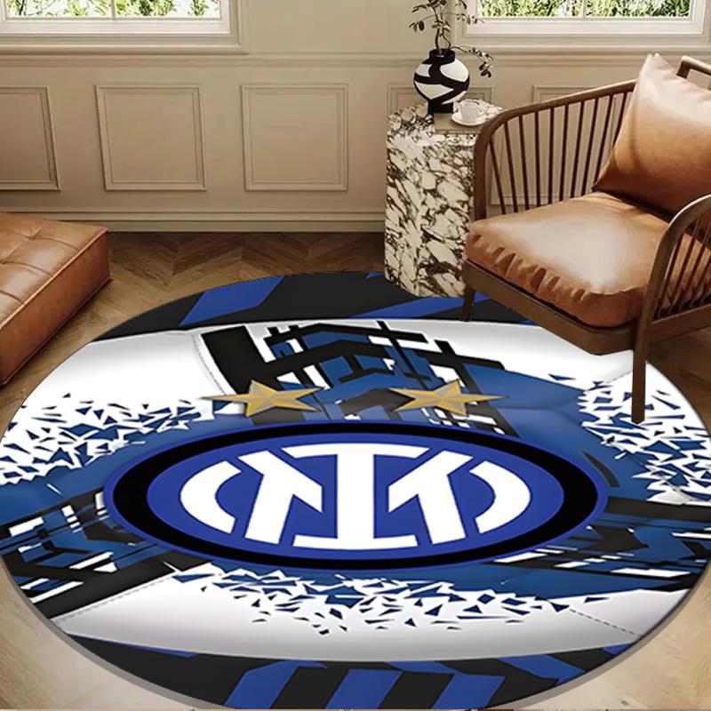 Inter Milan Crest Round mat Home Decor, Chair rug For livingroom,Bedroom, doormat home decor Birthday Gift Christmas Gifts