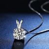 Four-Claw Sterling Silver S925 Necklace Women's Simple Classic Rabbit Pendant Carat Light Luxury Non-Fading