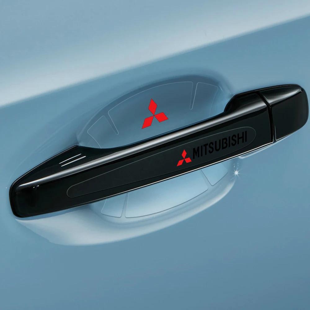 cxbkdv1 4/8Pcs Transparent Car Door Handle Scratch Protector Sticker For Mitsubishi Asx Lancer 10 Xpander Pajero 4 Montero Triton Galan