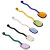 Creative Transparent Glass Milk Spoon Colored Coffee Dessert Stirring Spoon Long Handle Round Kitchen Tableware Stirrer Rod