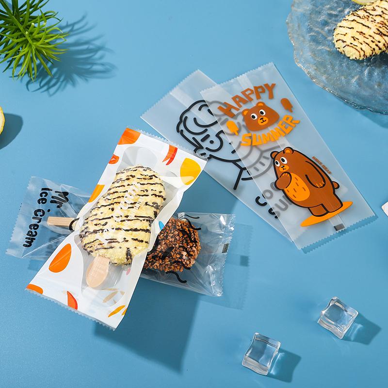 100 шт. Одноразовые пакеты для фруктового льда, толстые, для замороженных фруктовых льдов, пакеты для упаковки конфет и продуктов питания, для ручного приготовления мороженого