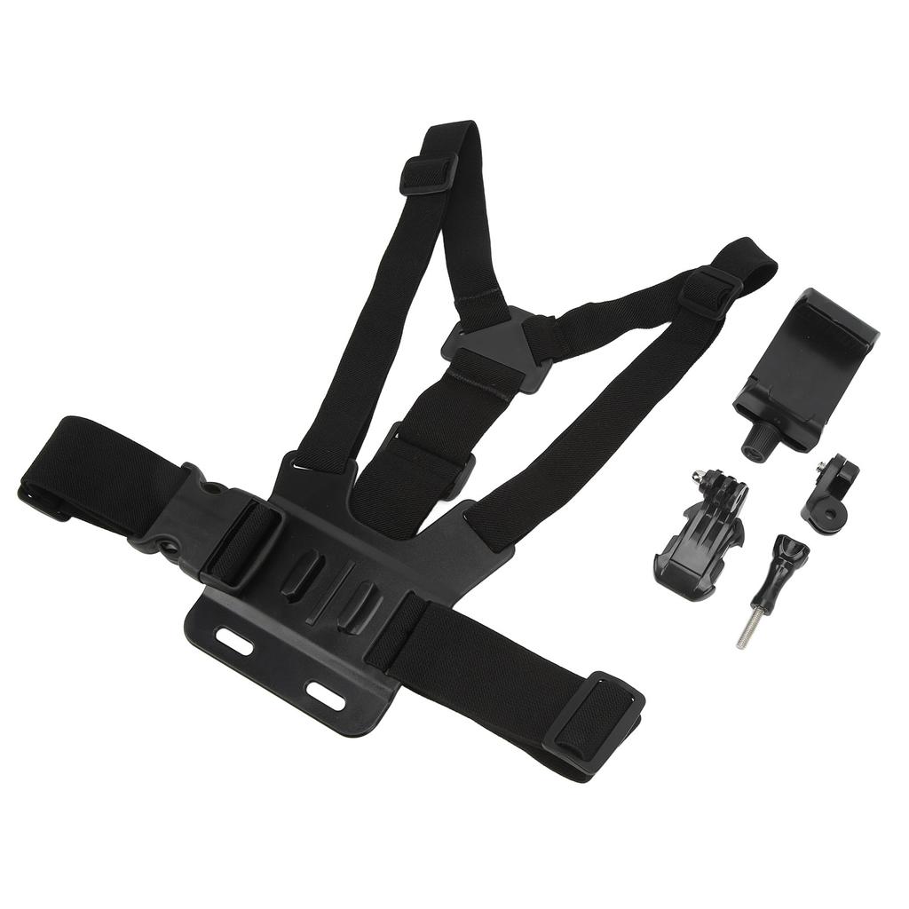 Cellphone Selfie Chest Mount Strap Adjustable Angle for Live Streaming Riding Sports Camera