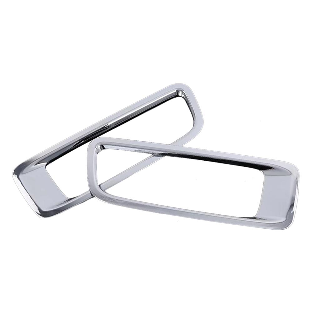 2pcs For Jeep Wrangler JL 2018 Front Hood Air Vent Frame Covers Carbon Fiber Look/Silver decorative parts