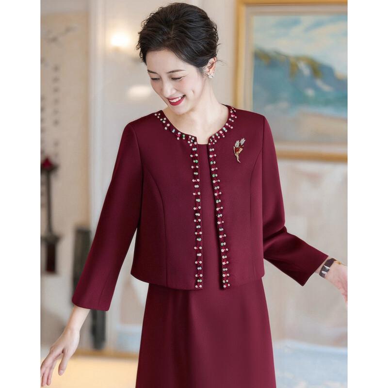 Elegant Mother-of-the-Bride Two-Piece Dress Set