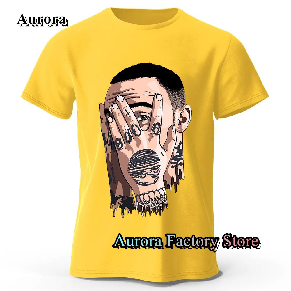 Rapper Macc Miller T-Shirt Summer Men Cotton Tops Tees Male Fashion Short Sleeve Clothing Casual Streetwear Hip Hop T-Shirt