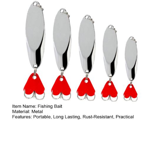 5 шт. Рыболовные блесны Рыболовные приманки Компактные Портативные Кастинговые Блесны Тройные Крючки Джиги Жесткие Металлические Вращающиеся Блесны для Пресной и Морской Воды