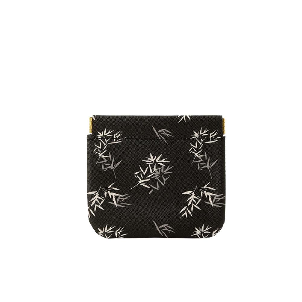 Pu Leather New Chinese Style Leaf Spring Bag Cosmetic Bag Jewelry Storage Bag Self-closing Coin Purse Coin Bags Earphone Bag