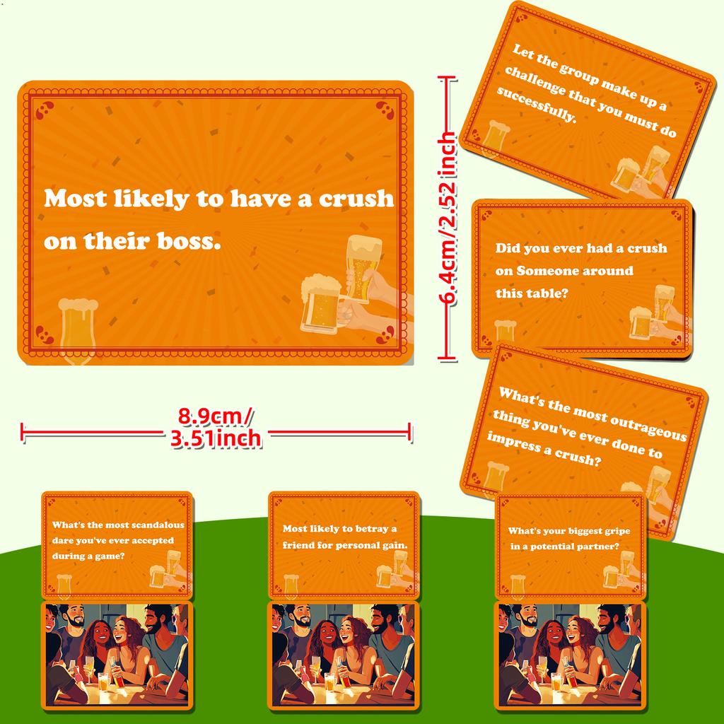 50 Креативных Веселых Разминочных Игровых Карт Взрослые Винные Настольные Игровые Карты