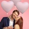 3-Pack 30inch Heart-Shaped Aluminum Foil Balloons, Matte Pink Heart Balloons, Party Balloons, Suitable for Valentine's Day, Birthday Parti