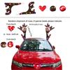 Украшение для автомобиля Рога Рождественское украшение для экстерьера автомобиля со светодиодной подсветкой Праздничный декор на крышу автомобиля для внедорожников, грузовиков, автодомов