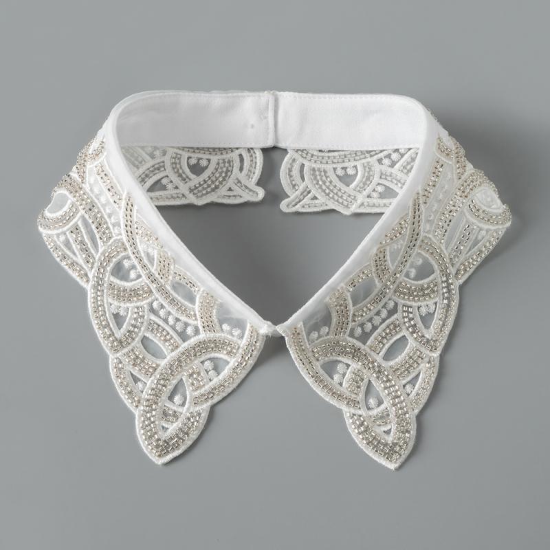 Pearl Fake Collar Lacklace Stand Beads Detachable Collar Fake Women for Party Bride Dress Decorate False Collar Nep Kraagie