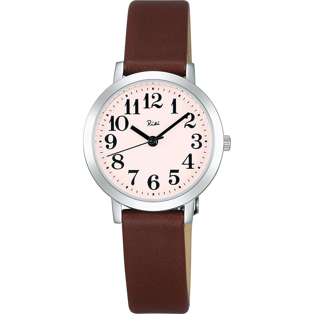 Женские часы Seiko RIKIWATANABE, AKQK409, с изогнутым неорганическим стеклом, водостойкие для повседневного использования, кварцевый механизм и кожаный ремешок из коровьей кожи (Телячья ко