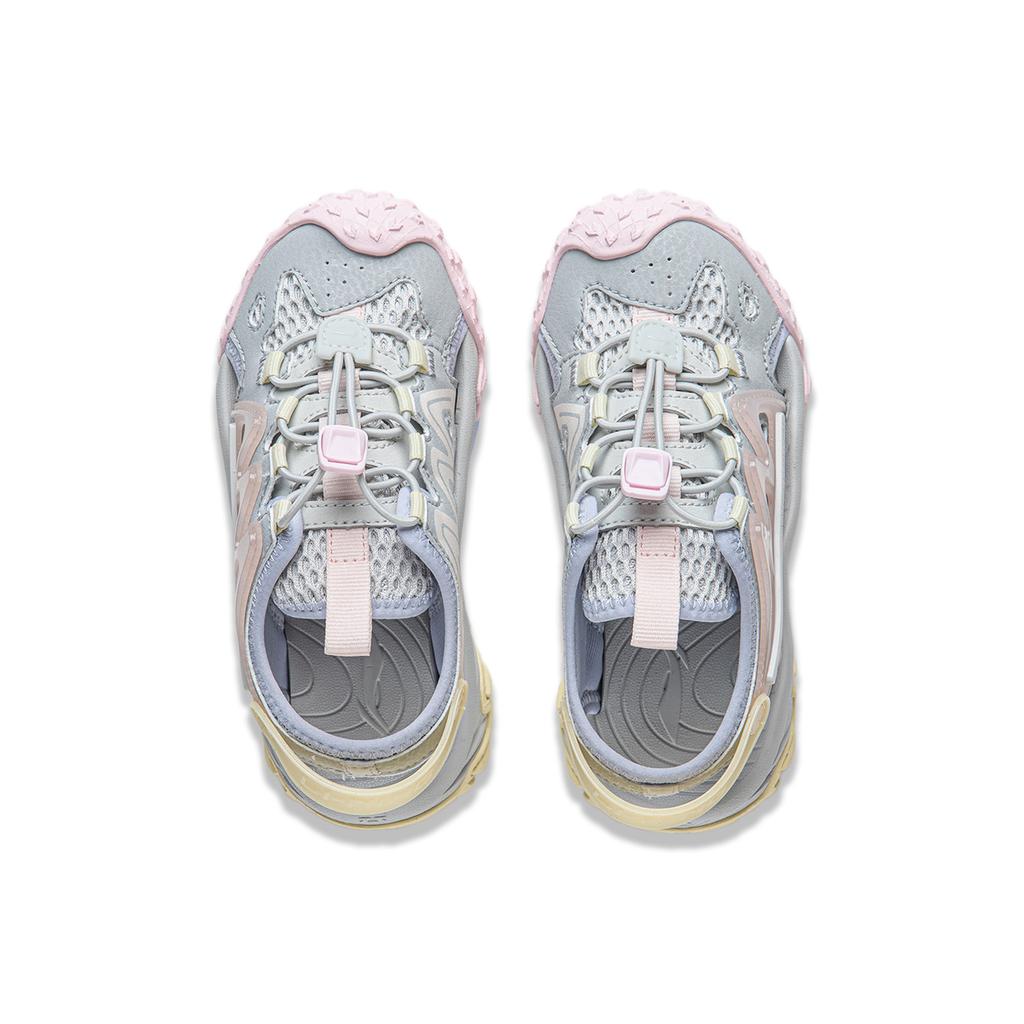 Li Ning Kids удобные нескользящие амортизирующие прочные сандалии Rebound детские сандалии розовые YKKU006-4