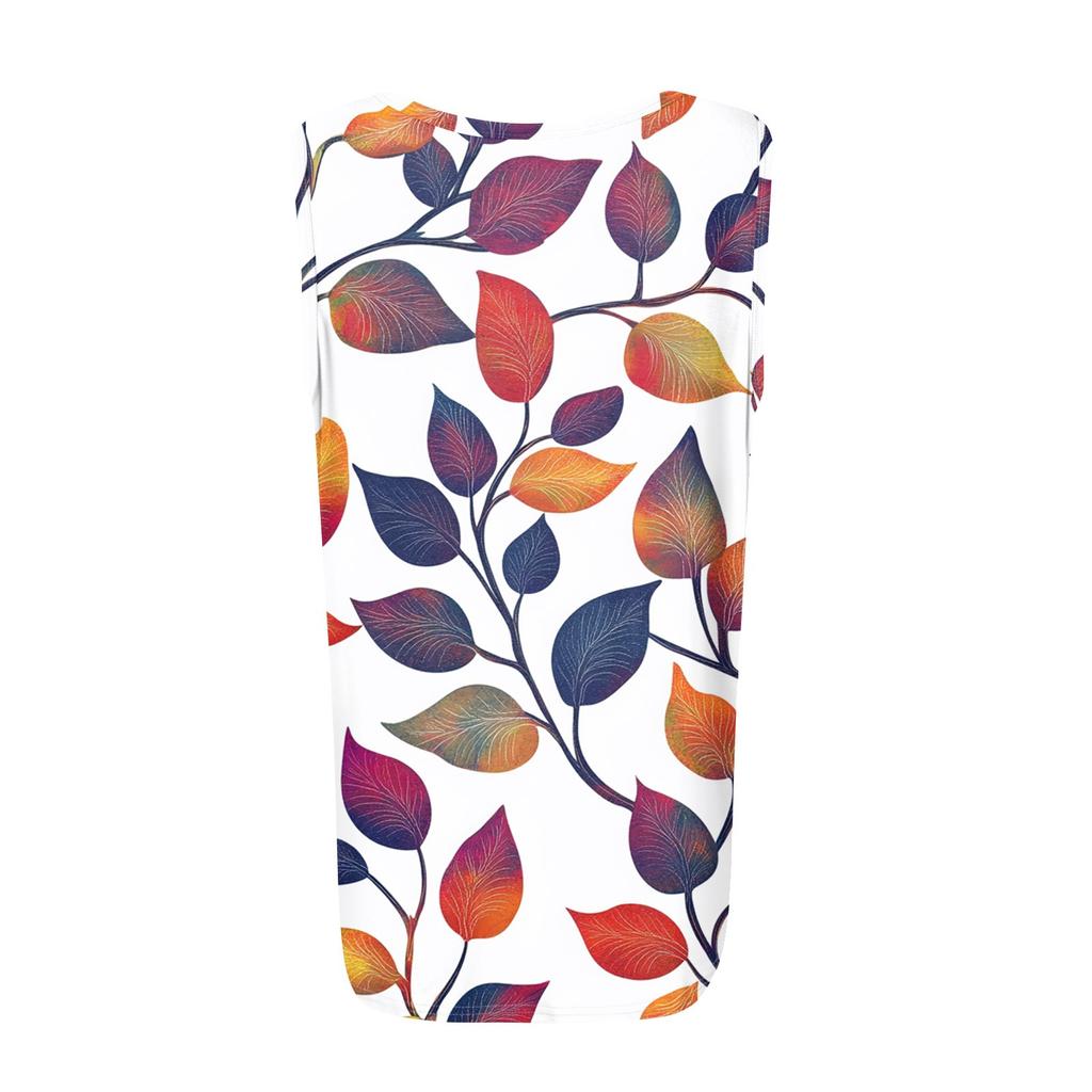 Женская плиссированная футболка без рукавов с квадратным вырезом и цветочным принтом