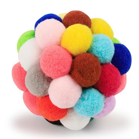 Привлекательный мяч для кошек, игрушка, идеальные подарки, колокольчик из полиэстера, портативный плюшевый мяч для домашних животных