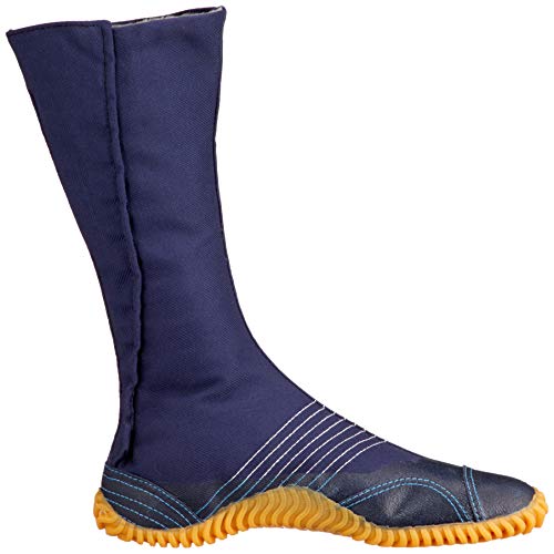 Margo Tabi Socks, Fleece-Lined, Warm Jog Socks, 12-Count, Deluxe, Unisex, Adult, Navy, Size 28.0 cm, 2E