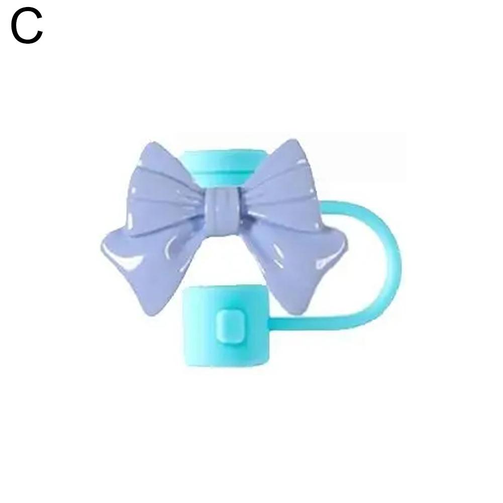 Bow Straw Cap Covers Toppers Silicone Straw Covers Cap Accessories For Stanley Cups 30&40 Oz Tumbler Dust Proof Plugs Protector