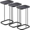 Yamazaki Jitsugyo Trash Can Set of 3 Garbage Bag Holder with Lid Separation Slim Kitchen Luce Black 7553 3SET (ЯМАДЗАКИ)