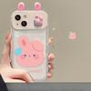 Applicable To Apple 15promax Mobile Phone Case IPhone 14/13 Rabbit Doll Pendant Xr/xs Flip Mirror 12